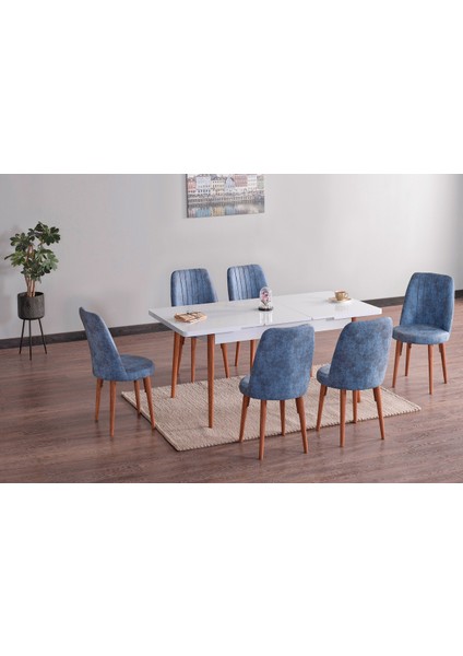 Nota Açılır 6 Kişilik Mutfak Masası Takımı