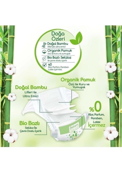 Bebem Bebek Bezi Natural Jumbo Beden 4 7-14 kg Maxi 90'lı fiyatları