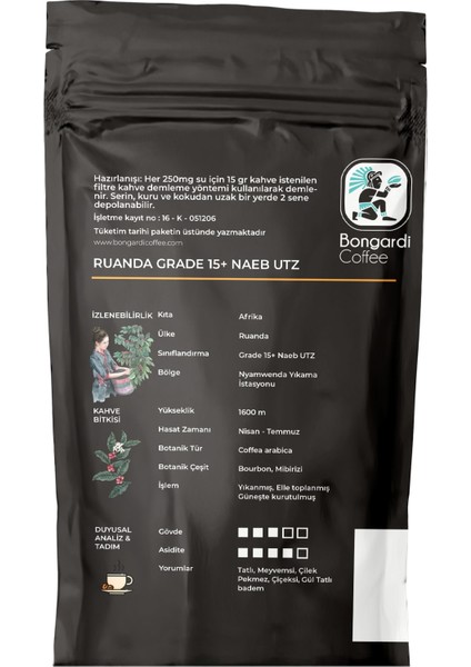 Ruanda Filtre Kahve 5 x 200 gr modelleri