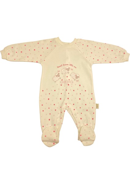 Unisex Bebek Penye Tulum Puanlı Kuzu