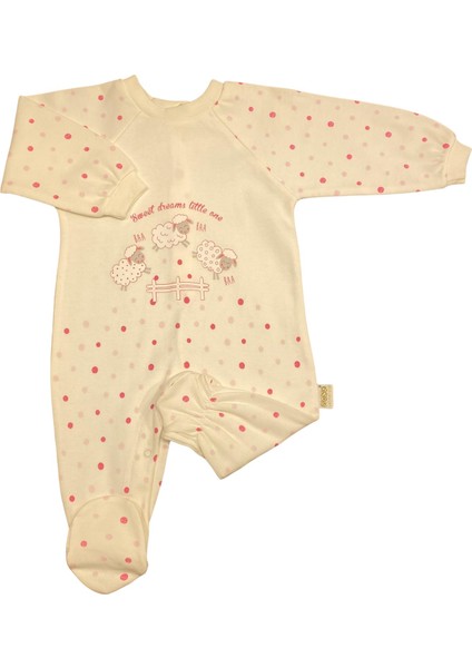 Unisex Bebek Penye Tulum Puanlı Kuzu