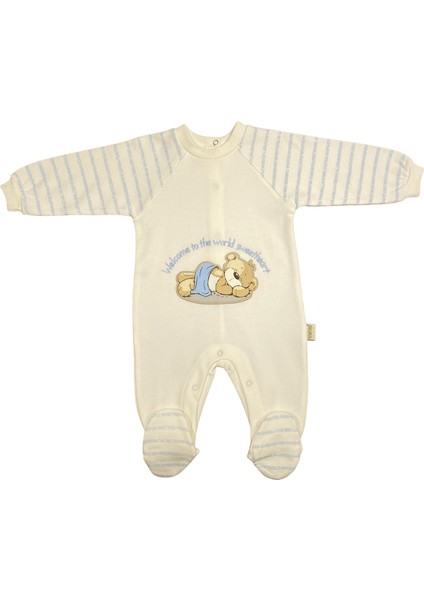 Unisex Bebek Penye Tulum Welcome Ayı