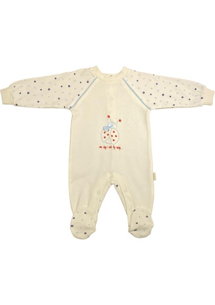 Unisex Bebek Penye Tulum Puanlı Uğur Böceği