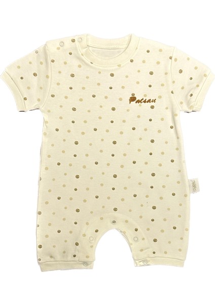 Unisex Bebek Yazlık Penye Tulum Puanlı