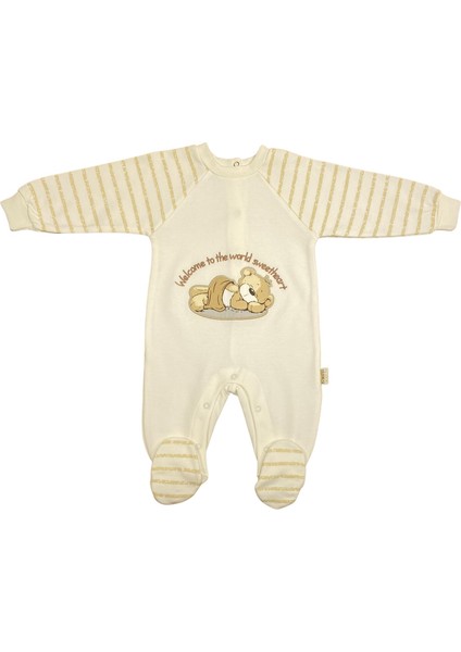 Unisex Bebek Penye Tulum Welcome Ayı