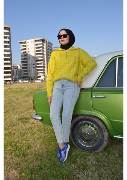 Açık Mavi Yüksek Bel Kot Mom Jean indirimleri