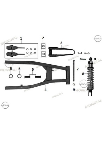 Rx1 Enduro Arka Zincir Gegi Grubu Orj