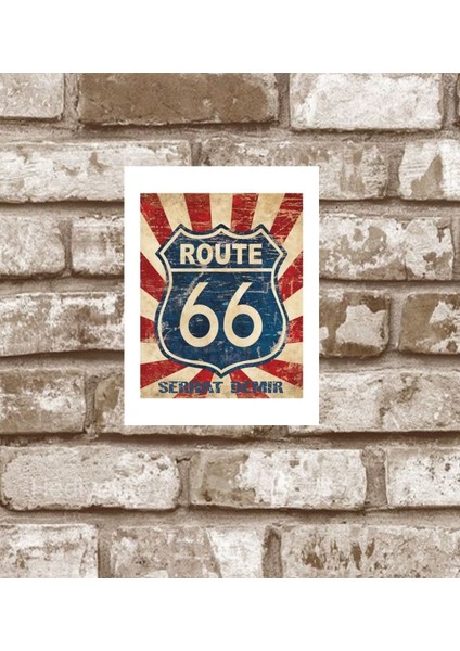 Metal Route 66 Retro Poster (29X19)