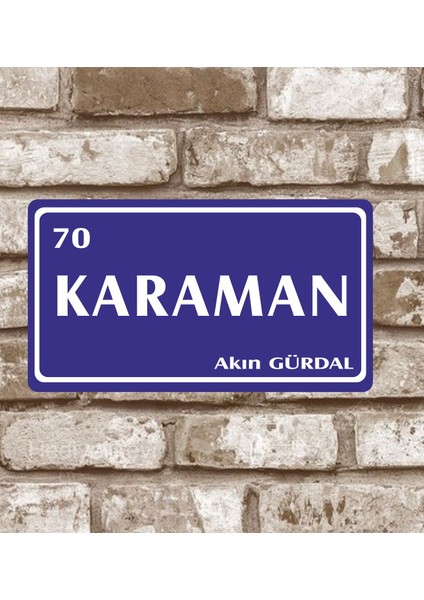 Metal Plaka Karaman 70 Retro Poster (29X15)