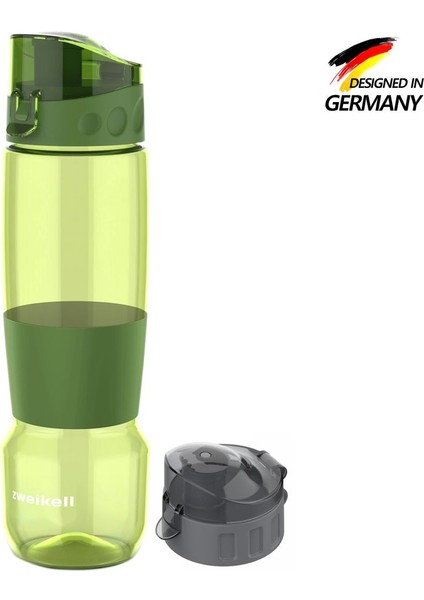 Pivot Switch Military Green Bpa Içermez 650 ml Tritan Kırılmaz Suluk-su Matarası-yedek Kapak Hediye