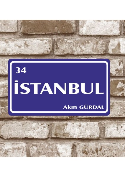 Metal Plaka Istanbul 34 Retro Poster (29X15)