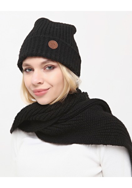 Siyah Atkı Bere Takımı