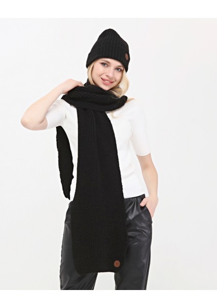 Siyah Atkı Bere Takımı modelleri