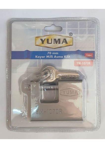 Yuma Ym 1070R Kayar Milli Asma Kilit 70 mm