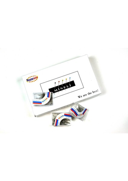 Cam Başlı Mineli Gümüş Iğne 100'LÜ