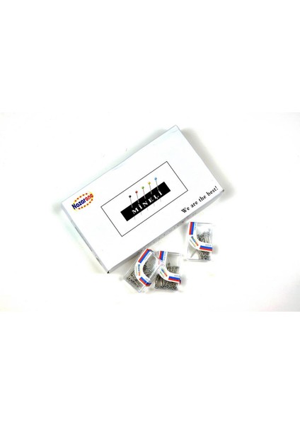 Cam Başlı Mineli Gümüş Iğne 50'li