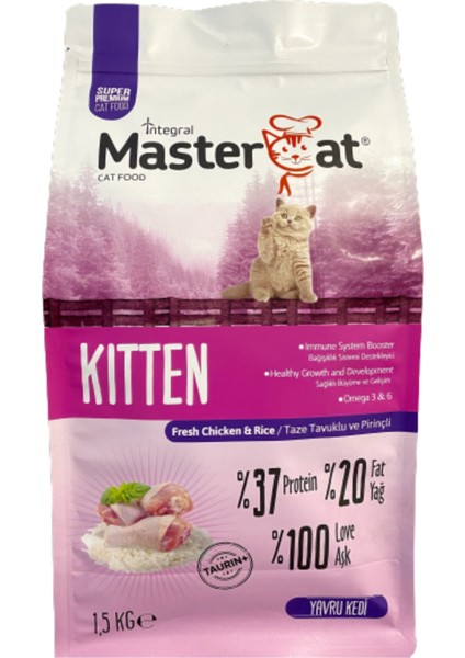 Mastercat Az Tahıllı Hypoallergenic Yavru Kedi Maması 1.5kg