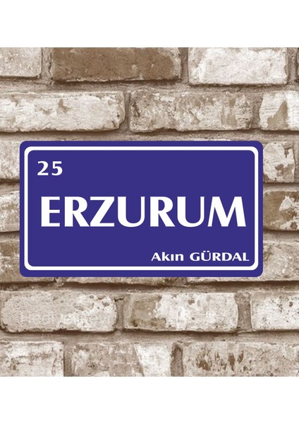 Metal Plaka Erzurum 25 Retro Poster (29X15)