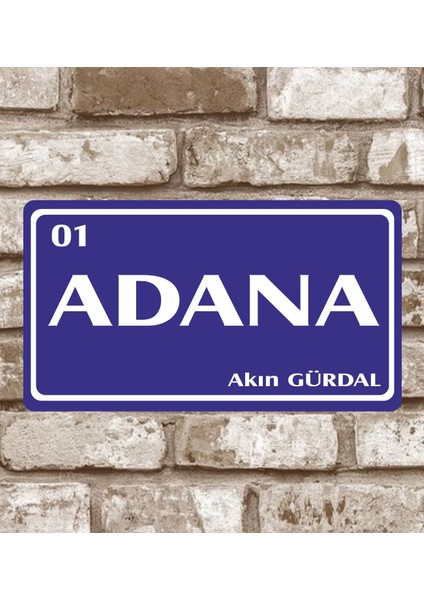 Dekoratif Metal Plaka Adana 01RETRO Poster (29X15)