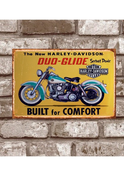 RETRO307-KIŞIYE Özel Harley-Davidson-Duo-Glido-Retro-Vintage-Metal-Poster