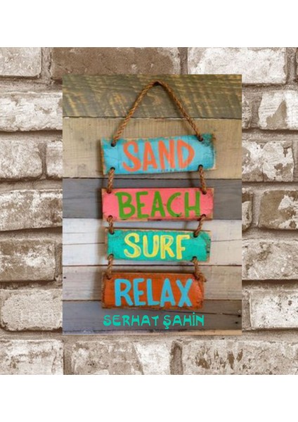 Metal Sand Beach Surf Relax Retro Poster (29X19)