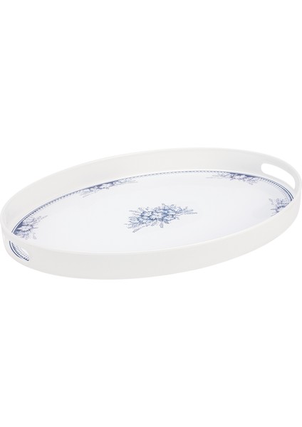 Madame Coco Blanche Oval Tepsi 43x30 Cm