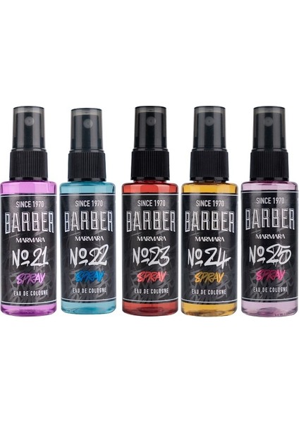 Barber 50 Ml Sprey Kolonya 5'Li Set ( No : 21-22-23-24-25)
