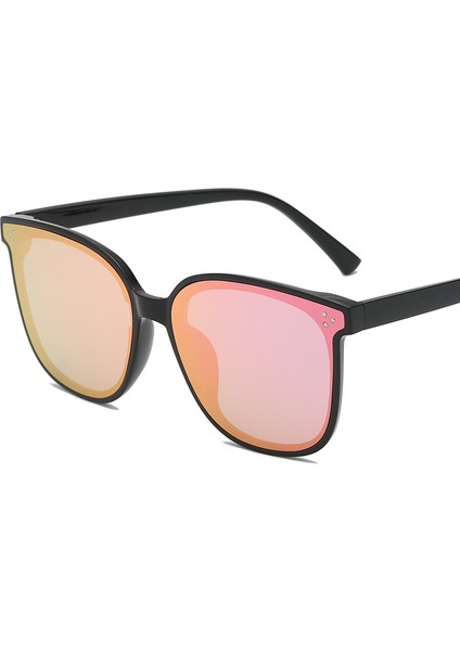 Kadın Vintage Kare Güneş Gözlüğü - Siyah/mor (Yurt Dışından)