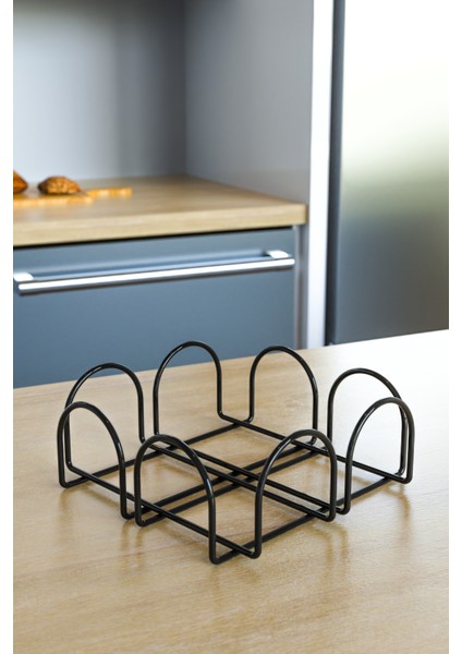 Paslanmaz Servis Sunum Seti Ekmeklik Ekmek Sepeti Mutfak Havluluk Peçetelik Nihale 4 Parça modelleri