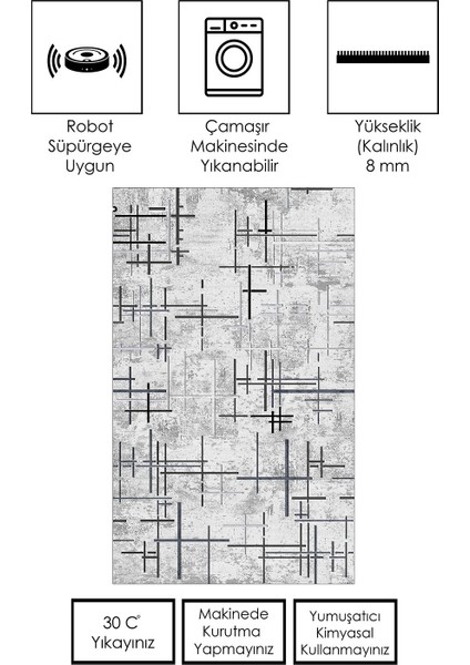 Makinede Yıkanabilir Kaymaz Taban Leke Tutmaz Salon Halısı Mutfak Halısı ve Yolluk