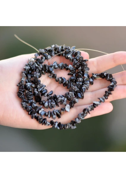 Naturalim Obsidyen Taşı Doğal Taş Kırık Taş Dizi 80 cm Orjinal Doğal Taş Dizi