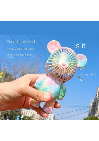Mini Taşınabilir Ayı Elektrikli USB El Tipi Fan (Yurt Dışından)