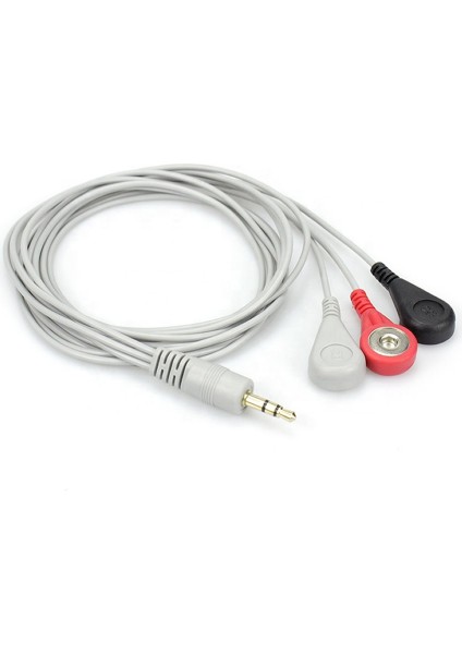 Roba Olimex Ekg-Emg Shıeld Elektrot Kablo Arduino Ekg Ecg Emg 100CM 3 Sensör Kablosu 3.5mm Soket Nabız