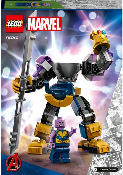 Marvel Thanos Robot Zırhı 76242 - 6 Yaşve Üzeri Çocuklar Için Avengers Figürü Oyuncak Yapım Seti (113 Parça)