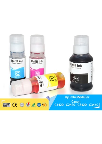 Canon G3460 Gı-41 4 Renk Mürekkep Seti - (GI-41C/GI-41M/GI-41PGBK/GI-41Y)