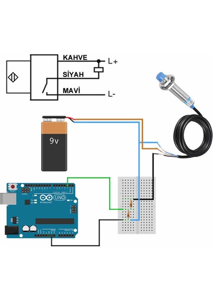 Roba LJ12A3-4-Z/BX Endüktif 4mm Metal Algılayıcı Sensör Npn No Temassız Proximity 3 Telli Dc 6V-36V