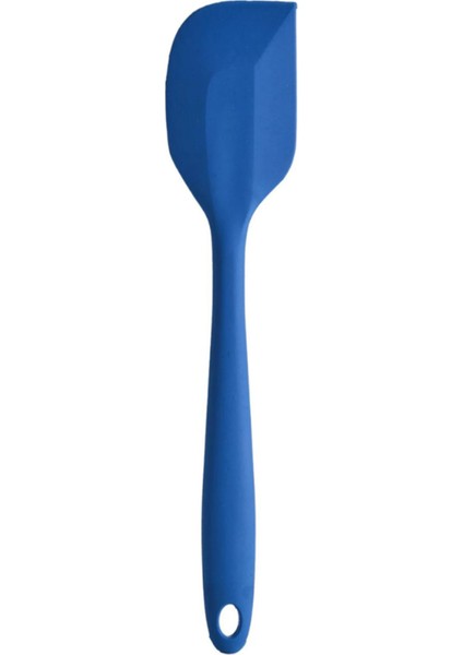Büyük Boy Yanmaz Yapışmaz Silikon Spatula ve Kaşık Seti 3 Model - Spatula Kaşık Mavi 3'lü Set Silikon Set Mavi 3 Çeşit