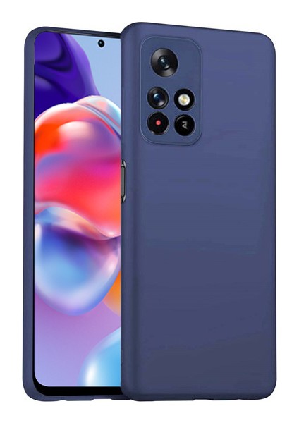 Xiaomi Poco M4 Pro 5g Kılıf Ultra Ince Renkli Silikon Kapak Lacivert