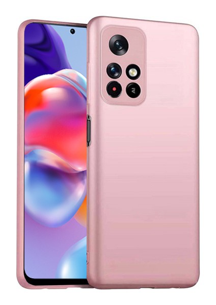 Xiaomi Poco M4 Pro 5g Kılıf Ultra Ince Renkli Silikon Kapak Rose Gold