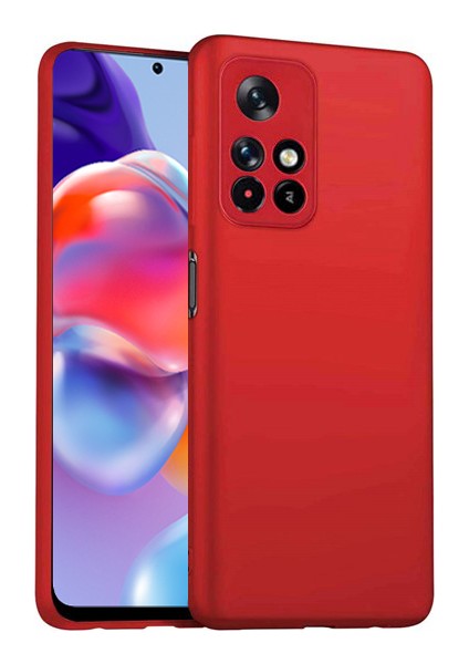 Xiaomi Poco M4 Pro 5g Kılıf Ultra Ince Renkli Silikon Kapak Kırmızı