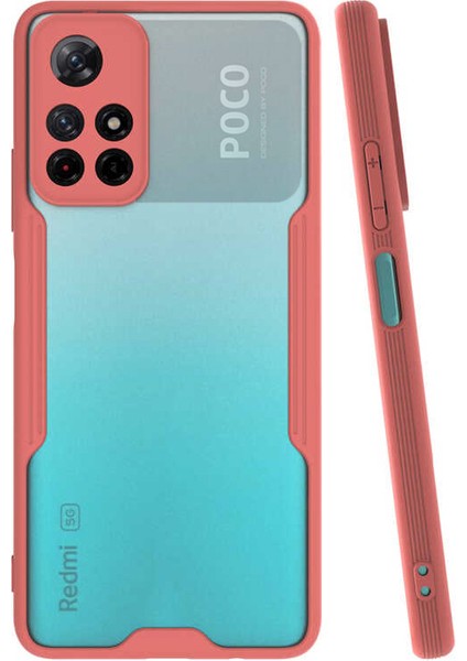 Xiaomi Poco M4 Pro 5g Kılıf Ince Korumalı Pastel Silikon Mat Şeffaf Pembe