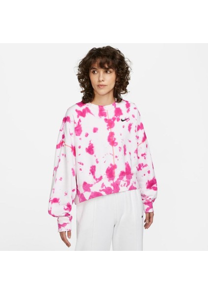 Sportswear Fleece Tie Dye Crew (Oversize) Kadın SWEATSHIRT-DM6357-621 indirimleri