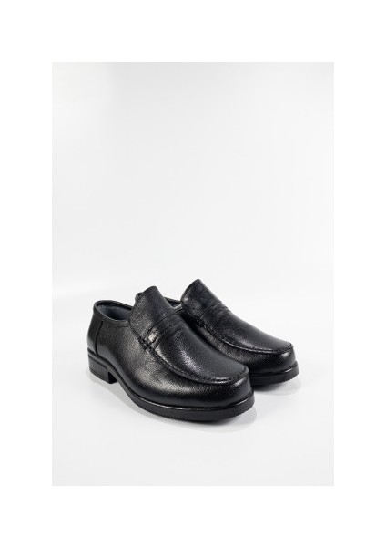 Erkek Siyah Deri Ortopedik Klasik Ayakkabı modelleri