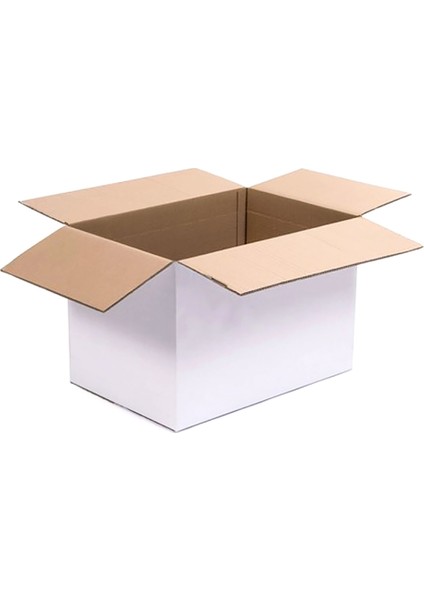 50X40X40 10 Adet Taşınma Kolisi Çeyiz Kolisi Taşıma Paketleme Kolisi Çift Oluklu Karton Koli Beyaz