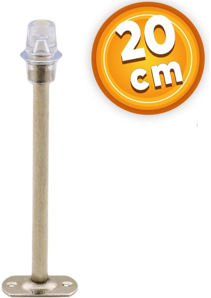 Kapı Stoperi Tamponu 20 cm Krom Metal Vidalı Kapı Stopu Silikonlu