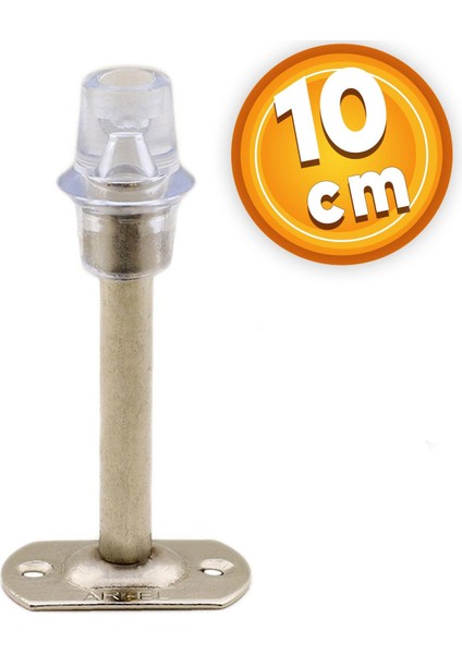 Kapı Stoperi Tamponu 10 cm Krom Metal Vidalı Kapı Stopu Silikonlu