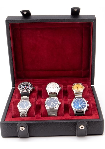 Çoklu Saat Kutusu Deri Saat Kutusu 6'lı Saat Kutusu Watch Box
