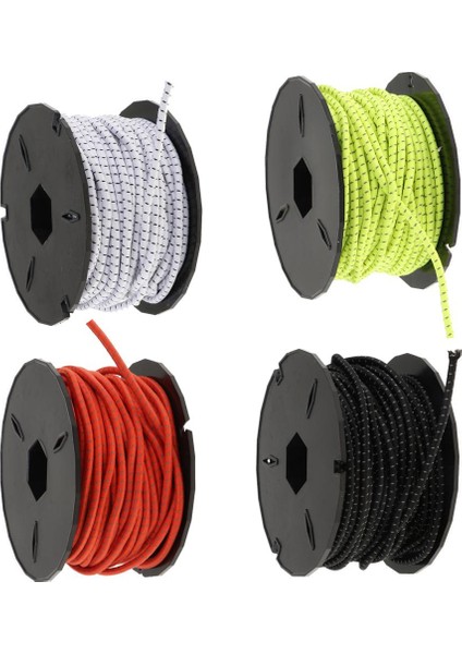Bungee Kordon Kravat 3mm Elastik Şok Ip Işçiliği Projeleri Beyaz (Yurt Dışından)