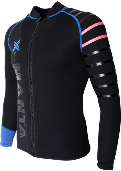 3mm Dalış Wetsuits Erkek Uzun Kollu Fermuar Ceket Yüzer (Yurt Dışından)