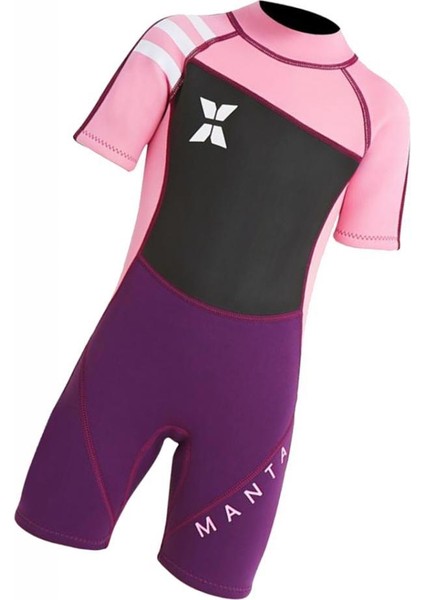 Kızlar Erkek Kısa Kollu Wetsuit Kısa Koruma Tulumu Xl (Yurt Dışından)